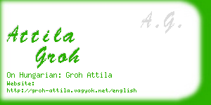 attila groh business card
